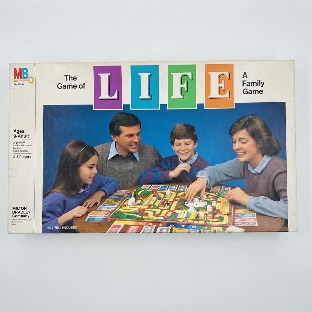 Vtg 1985 The Game of Life Board Game Milton Bradley 4000 100% Complete Boxed